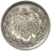 ½ Mark - Wilhelm II type 2 - small shield - Pattern obverse image
