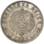½ Mark - Wilhelm II type 2 - small shield - Pattern obverse image