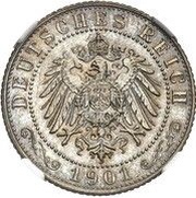 ½ Mark - Wilhelm II type 2 - small shield - Pattern obverse image