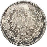 50 Pfennig - Wilhelm II type 2 - small shield - Pattern obverse image