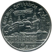 10 Euros The Lindworm in Klagenfurt obverse image
