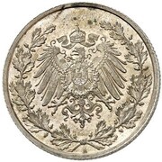 50 Pfennig - Wilhelm II type 2 - small shield - Pattern obverse image