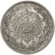 ½ Mark - Wilhelm II type 2 - small shield - Pattern obverse image