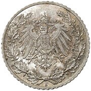 50 Pfennig - Wilhelm II type 2 - small shield - Pattern obverse image