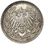 50 Pfennig - Wilhelm II type 2 - small shield - Pattern obverse image
