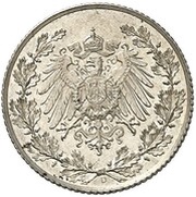 50 Pfennig - Wilhelm II type 2 - small shield - Pattern obverse image