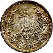 ½ Mark - Wilhelm II type 2 - small shield obverse image