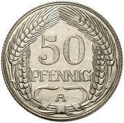 50 Pfennig Pattern, Germany, 1919 reverse image