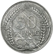 50 Pfennig Pattern reverse image