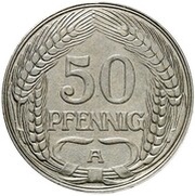 50 Pfennig Pattern, Germany, 1919 reverse image