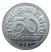 50 Pfennig, Germany, 1919-1922 reverse image