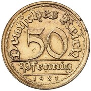 50 Pfennig Pattern, Germany, 1921 reverse image