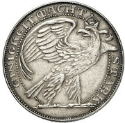 1 Mark - Wilhelm II Pattern, Germany, 1908-1909 reverse image