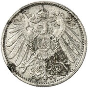1 Mark - Wilhelm II type 2 - small shield - Pattern obverse image