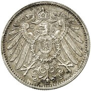 1 Mark - Wilhelm II type 2 - small shield - Pattern obverse image