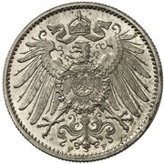 1 Mark - Wilhelm II type 2 - small shield - Pattern obverse image