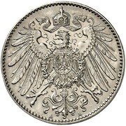 1 Mark - Wilhelm II type 2 - small shield - Pattern obverse image