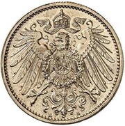 1 Mark - Wilhelm II type 2 - small shield - Pattern obverse image
