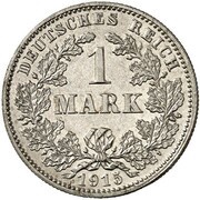 1 Mark - Wilhelm II type 2 - small shield - Pattern, Germany, 1915 reverse image