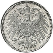 1 Mark - Wilhelm II type 2 - small shield - Pattern obverse image
