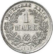 1 Mark - Wilhelm II type 2 - small shield - Pattern, Germany, 1915 reverse image