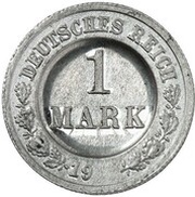 1 Mark Pattern, Germany, 1919-1922 reverse image