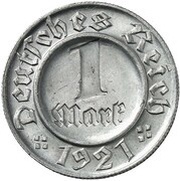 1 Mark Pattern, Germany, 1921 reverse image