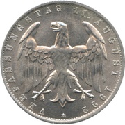 3 Mark Weimar Constitution obverse image