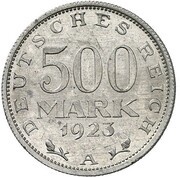 500 Mark Pattern, Germany, 1923 reverse image