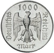 1000 Mark Friedrich Schiller - Pattern obverse image
