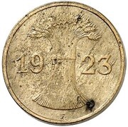 1 Rentenpfennig Pattern reverse image