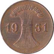 1 Reichspfennig reverse image