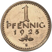 1 Pfennig Pattern reverse image