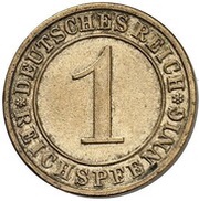 1 Reichspfennig Pattern reverse image