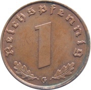 1 Reichspfennig reverse image