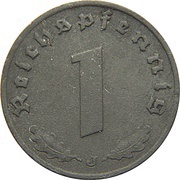 1 Reichspfennig, Germany, 1940-1945 reverse image
