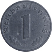 1 Reichspfennig Allied Occupation, Germany, 1945-1946 reverse image