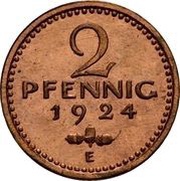 2 Pfennig Pattern reverse image