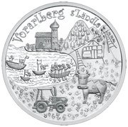 10 Euros Vorarlberg; Silver, Austria, 2013 reverse image