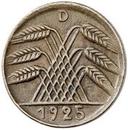 5 Reichspfennig Pattern reverse image