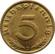 5 Reichspfennig reverse image