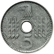 5 Reichspfennig military coinage - Pattern reverse image