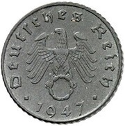 5 Reichspfennig Allied Occupation - Pattern obverse image