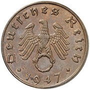 5 Reichspfennig Allied Occupation - Pattern obverse image