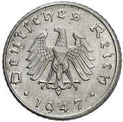 5 Reichspfennig Allied Occupation - Pattern obverse image