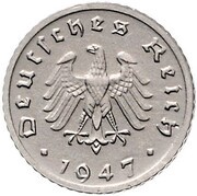 5 Reichspfennig Allied Occupation - Pattern obverse image