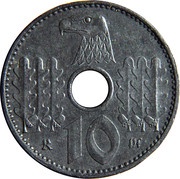 10 Reichspfennig military coinage, Germany, 1940-1941 reverse image