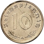 10 Reichspfennig Pattern reverse image