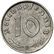 10 Reichspfennig Pattern reverse image
