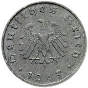 10 Reichspfennig Slavic seven - Allied Occupation - Pattern obverse image